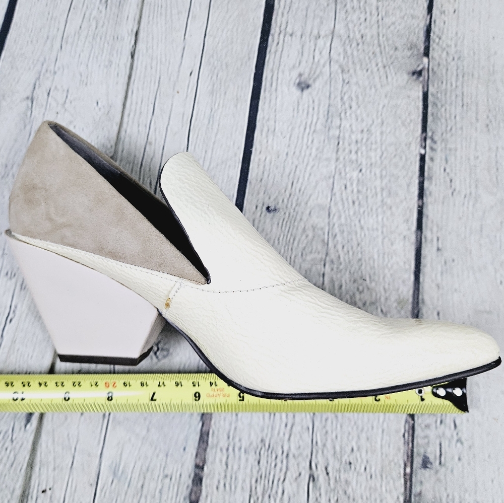 NAKED FEET | Sagitta patent & suede leather pointed toe heeled ankle booties - Picture 10 of 12